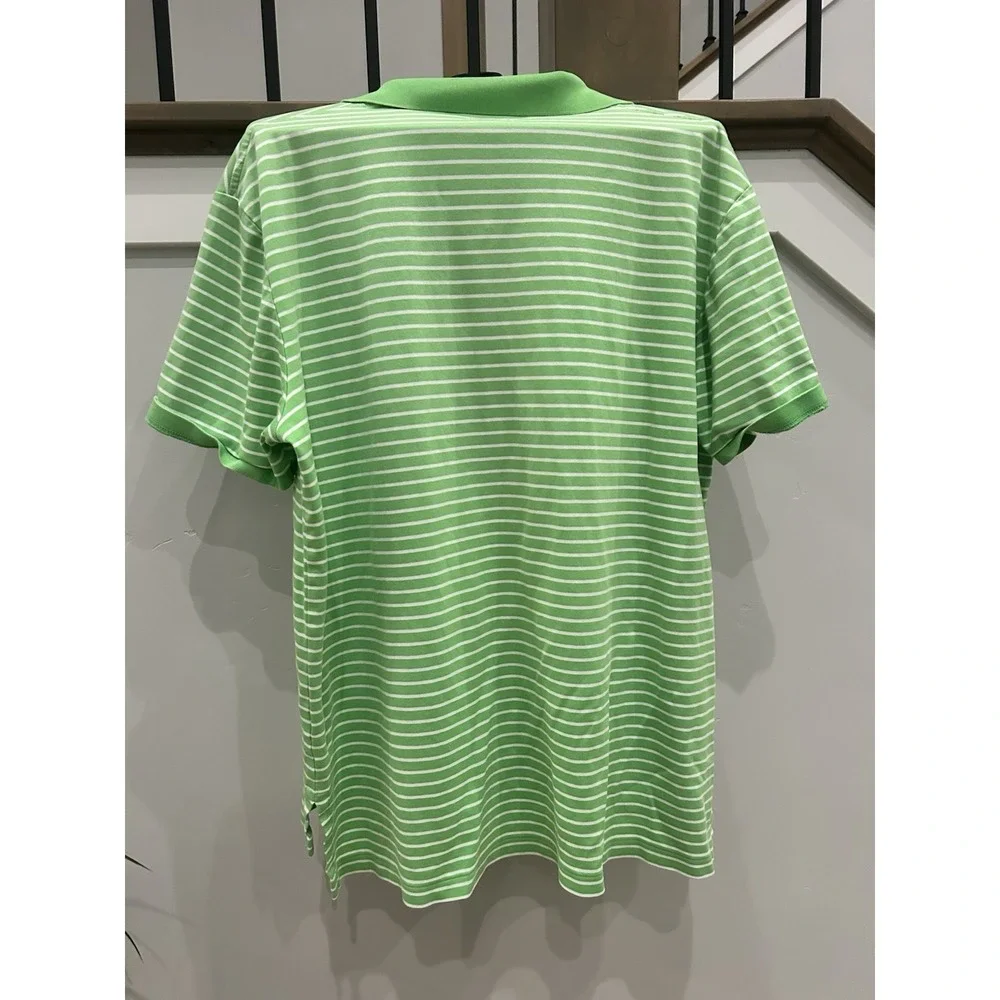 Polo Ralph Lauren Shirt Mens Large Green Blue Pony‎ Casual Cotton